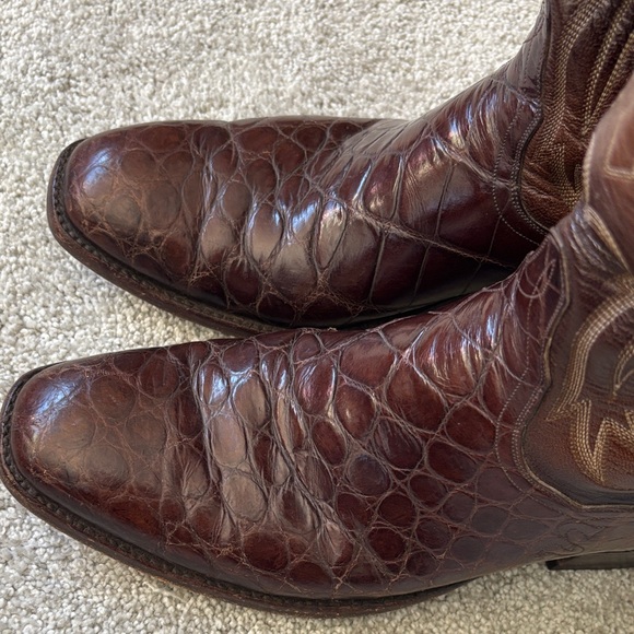 Custom Men's Brown Leather Western Boots - Picture 9 of 10